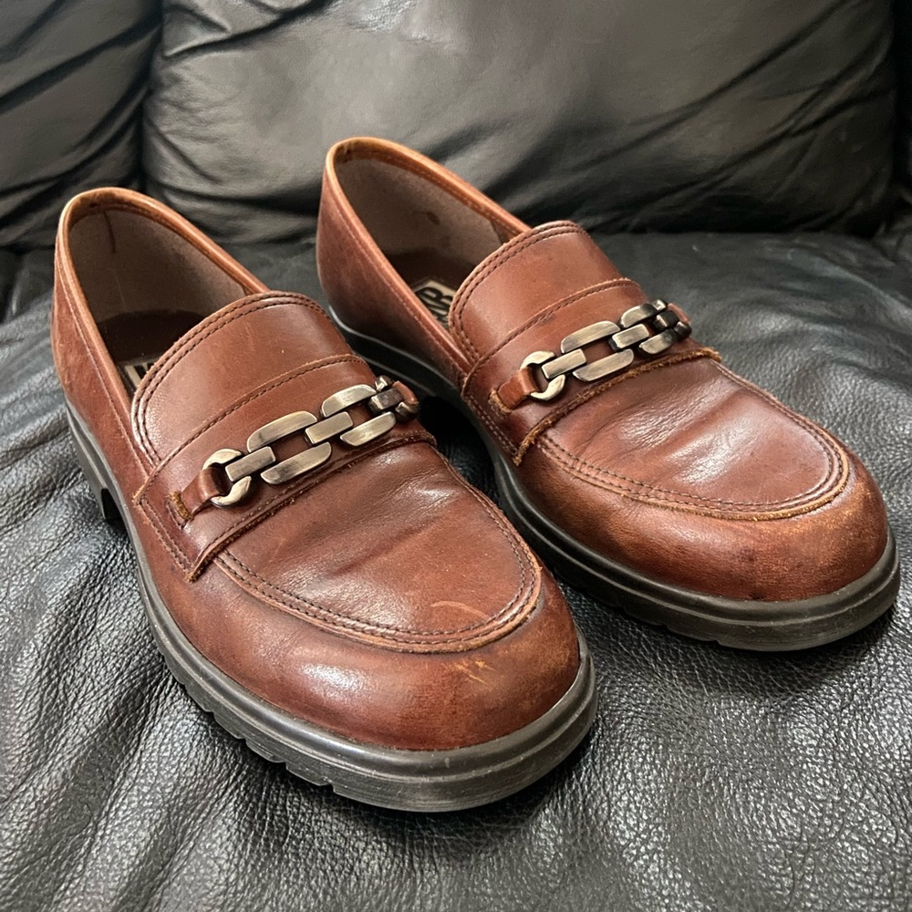 Leather loafers